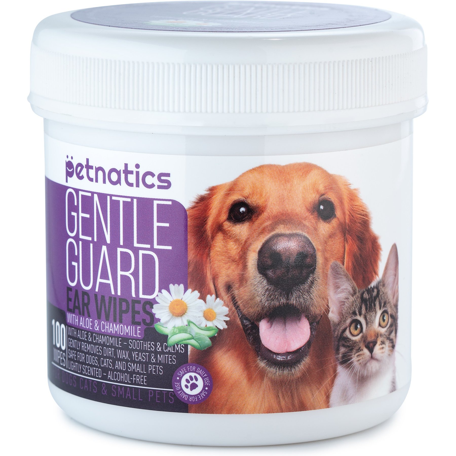 Petnatics GentleGuard Ear Wipes for Dogs & Cats, 3 x 3-in, 600 count