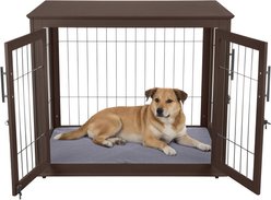 Pet Adobe Wooden Dog Crate, Brown, 36-in