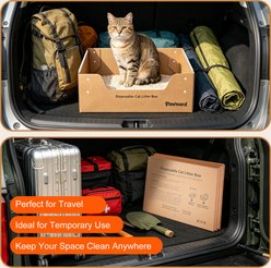Pawward Leakproof High Sided Disposable Cat Litter Box, Brown, X-Large: 18.5 x 15 x 7.1-in, 3 count slide 2 of 6