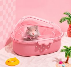 BUCATSTATE Small Pet Sand Bath Container, Pink