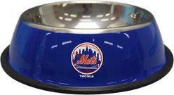 The Memory Company Anti-Skid Bottom Stainless Steel Dog & Cat Bowl, 9-inch, New York Mets slide 1 of 3