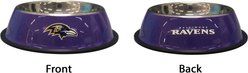 The Memory Company Anti-Skid Bottom Stainless Steel Dog & Cat Bowl, 9-inch, Baltimore Ravens slide 2 of 3