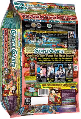 Gentle Giants Natural Adult Non-GMO Beef & Bacon Dry Dog Food, 3-lb bag