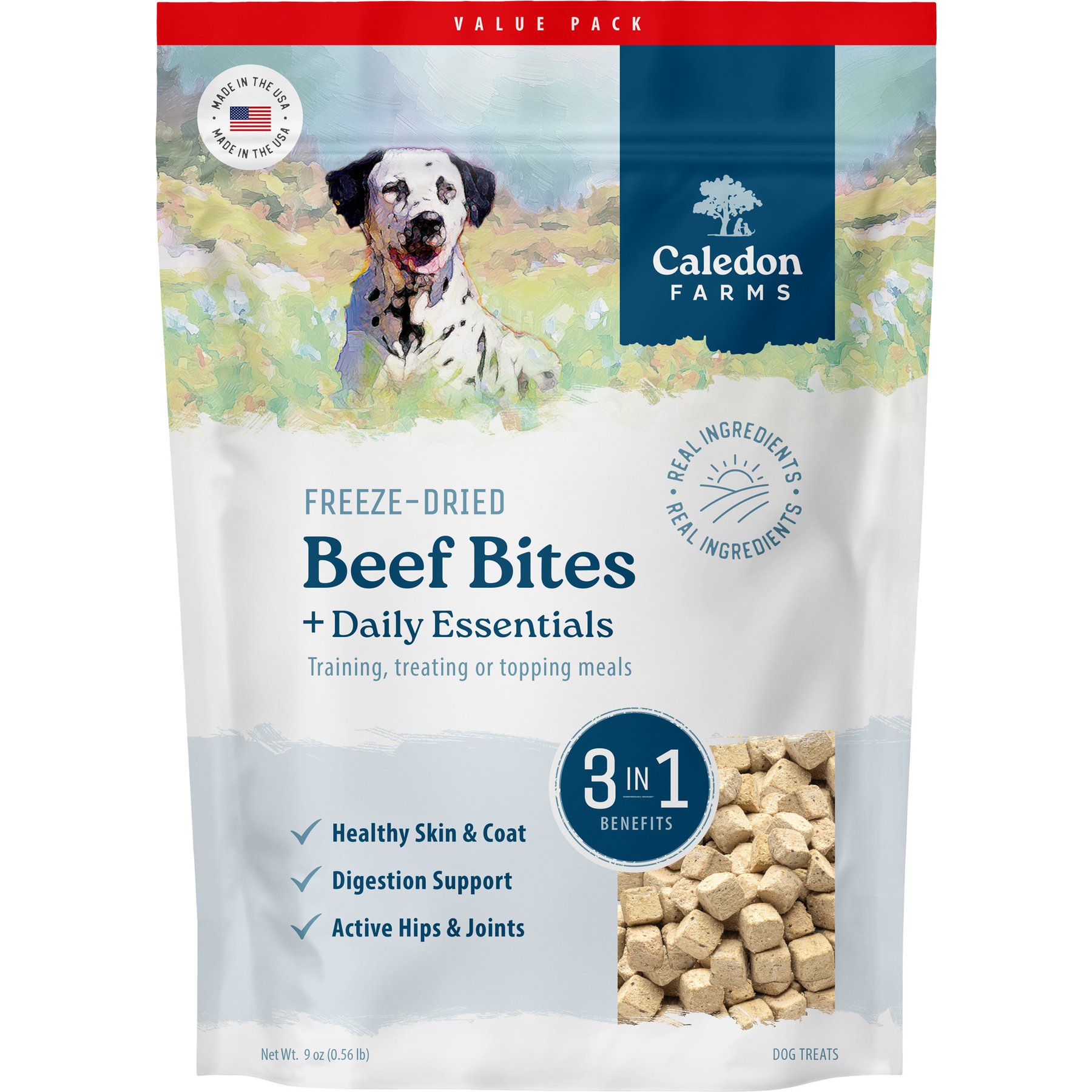 Caledon Farms Beef Bites Plus Freeze-Dried Dog Treats, 8.99-oz bag