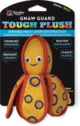 Spunky Pup Neon Octopus Tough Chew Dog Plush Toy, Yellow