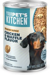 Your Pet's Kitchen Chicken & Waffle Recipe Wet Dog Food, 13.2-oz can, case of 12