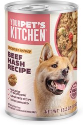 Your Pet's Kitchen Beef Hash Recipe Wet Dog Food, 13.2-oz can, case of 12