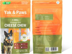 Yak and Paws Himalayan Long Lasting X-Small Cheese Natural Dog Chew, 3 count, 3.3-oz bag