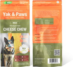 Yak and Paws Himalayan Long Lasting Mega Cheese Natural Dog Chew, 8.6-oz bag