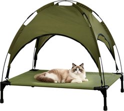 Twinsing Indoor Outdoor Camping Backyard Portable Raised Cot Waterproof Cooling Tent Elevated Dog & Cat Bed, Green