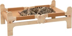 Twinsing Wooden Hammock Breathable Couch with Scratch-Resistant Fabric Elevated Dog & Cat Bed