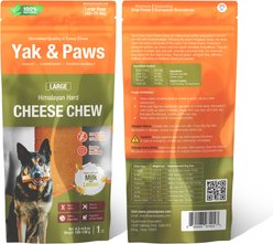 Yak and Paws Himalayan Long Lasting Large Cheese Natural Dog Chew, 6.0-oz bag
