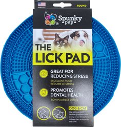 Spunky Pup Round Lick Pad Training Dog Toy, Assorted