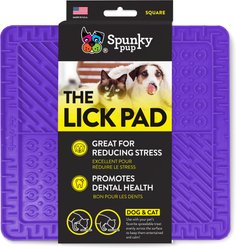Spunky Pup Square Lick Pad Training Dog Toy, Assorted slide 1 of 2