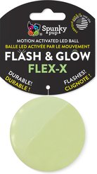 Spunky Pup Flash & Glow Flex-X LED Ball Dog Toy, White