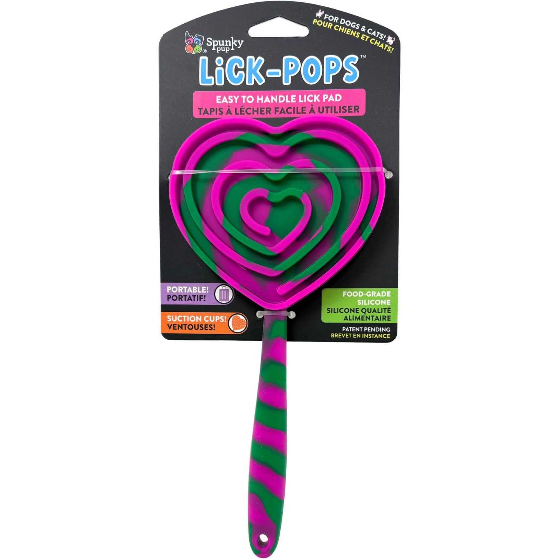 Spunky Pup Heart Lick-Pops Training Dog Toy, Multicolor