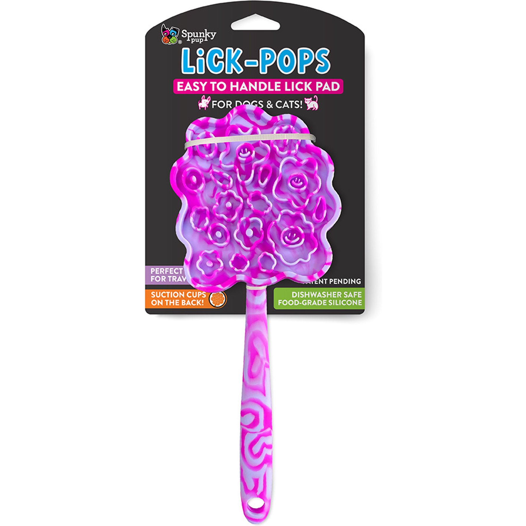 Spunky Pup Tree Lick-Pops Training Dog Toy, Pink/Purple