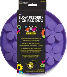 Spunky Pup Flower Slow Feeder & Lick Pad Duo Training Dog Toy, Assorted slide 2 of 4