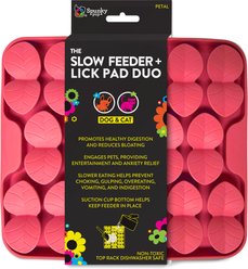 Spunky Pup Petal Slow Feeder & Lick Pad Duo Training Dog Toy, Assorted