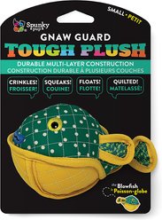Spunky Pup Neon Blowfish Tough Chew Dog Plush Toy, Green