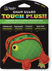 Spunky Pup Neon Frog Tough Chew Dog Plush Toy, Green