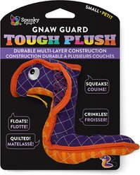 Spunky Pup Neon Snake Tough Chew Dog Plush Toy, Purple