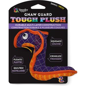 SPUNKY PUP Neon Snake Tough Chew Dog Plush Toy, Purple - Chewy.com