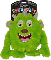 Spunky Pup Spunksters Monster Squeaky Plush Dog Toy, Assorted