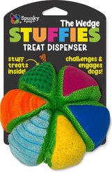 Spunky Pup The Wedge Stuffies Treat Dispensing Squeaky Plush Dog Toy, Multicolor, Medium, 1 count
