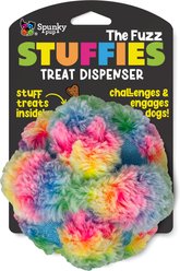 Spunky Pup The Fuzz Stuffies Treat Dispensing Squeaky Plush Dog Toy, Multicolor, Medium, 1 count