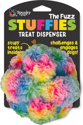 SPUNKY PUP The Fuzz Stuffies Treat Dispensing Squeaky Plush Dog