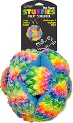 Spunky Pup The Fuzz Stuffies Treat Dispensing Squeaky Plush Dog Toy, Multicolor, X-Large