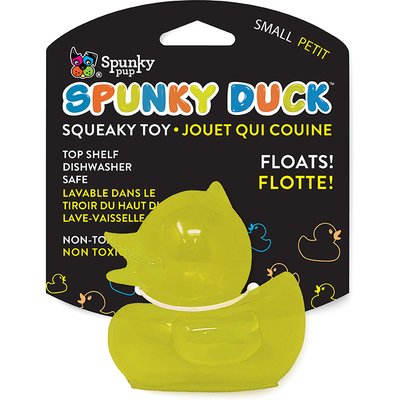 Spunky Pup Spunky Pup Spunky Duck Squeaky Dog Chew Toy, Assorted, Small