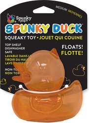 Spunky Pup Spunky Duck Squeaky Dog Chew Toy, Assorted, Medium