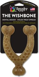 Spunky Pup The Wishbone Nylon Tough Chew Dog Toy, Brown, Large