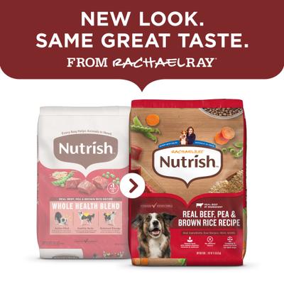 Show full view: Rachael Ray Nutrish Whole Health Blend Real Beef, Pea, & Brown Rice Recipe Dry Dog Food, 40-lb bag slide 3 of 12