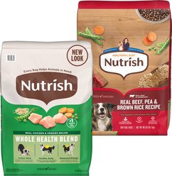 Rachael Ray Nutrish Real Chicken & Veggies Recipe + Real Beef, Pea, & Brown Rice Recipe Dry Dog Food