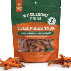 Wholesome Pride Pet Treats Sweet Potato Fries All-Natural Single Ingredient Dog Treats, 8-oz bag