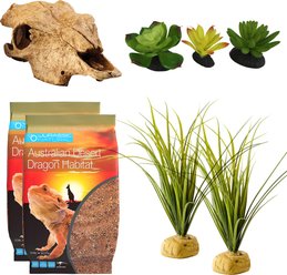 Exo Terra||Jurassic Natural||Komodo Bearded Dragon 120G Outback Substrate Setup