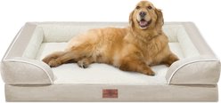 Comfort Expression Waterproof Orthopedic Foam Dog Bed, Beige, 42 x 30 x 9.0-in