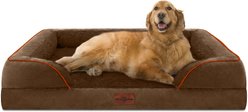 Comfort Expression Waterproof Orthopedic Foam Dog Bed, Chocolate Brown, 42 x 30 x 9.0-in