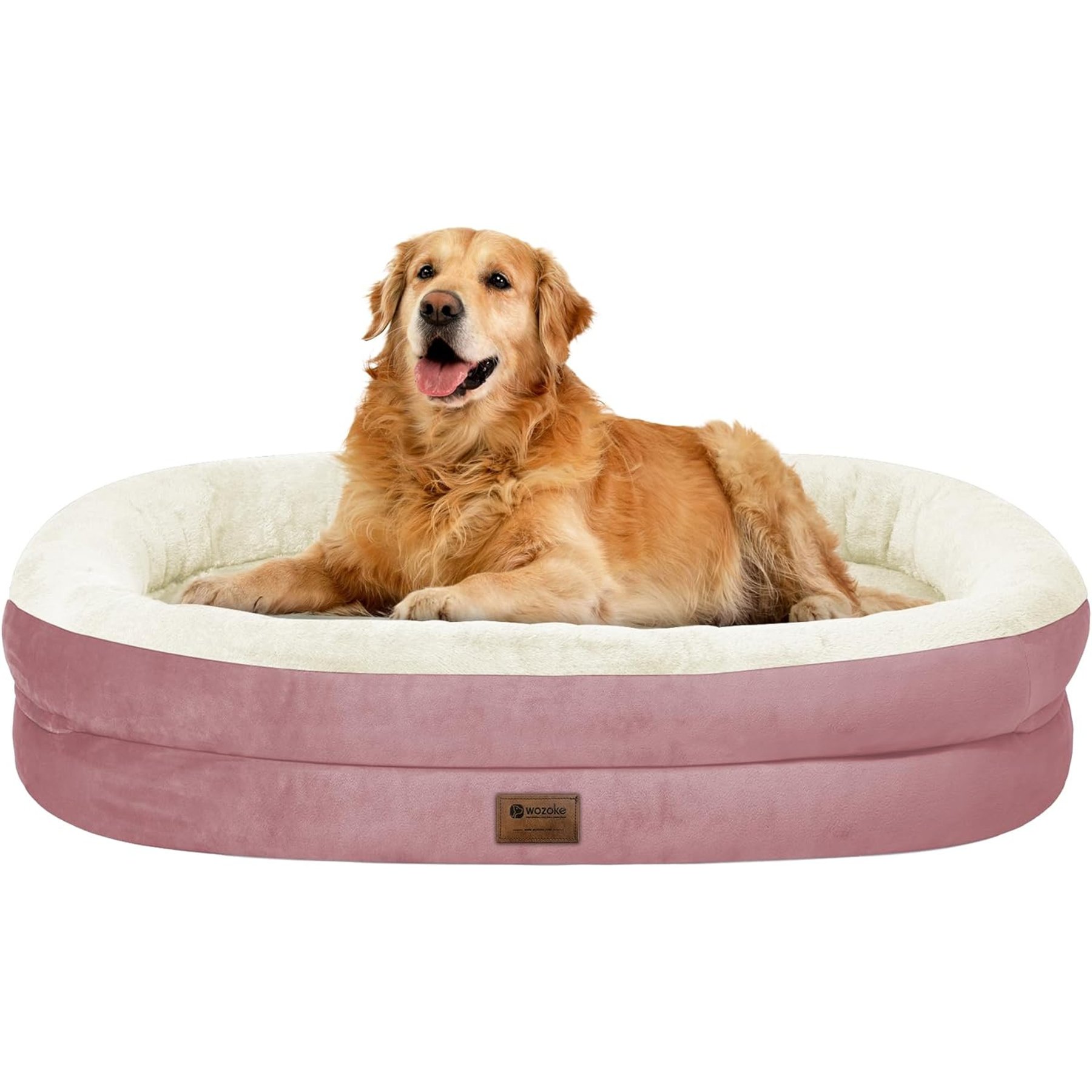 Wozoke Washable Orthopedic Dog Bed, Pink, X-Large: 44 x 32 x 7.5-in