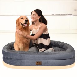 Wozoke Washable Orthopedic Dog Bed, Dark Grey, X-Large: 44 x 32 x 7.5-in slide 2 of 7