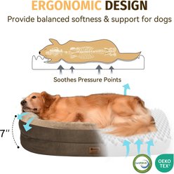 Wozoke Washable Orthopedic Dog Bed, Coffee, Large: 36 x 27 x 7-in slide 2 of 7