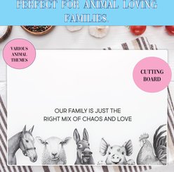 Pavilion Farm Animal Cutting Board, Black/White