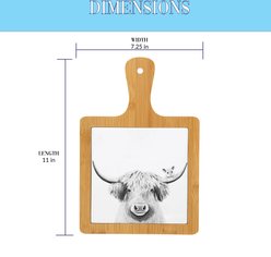 Pavilion Highland Cow Trivet, Black/White slide 2 of 3