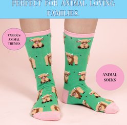 Pavilion Highland Cow Socks Memorial Keepsake, Multicolor, Medium/Large