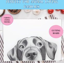 Pavilion Dog Cutting Board, Black/White, 13.75 x 9.75-in