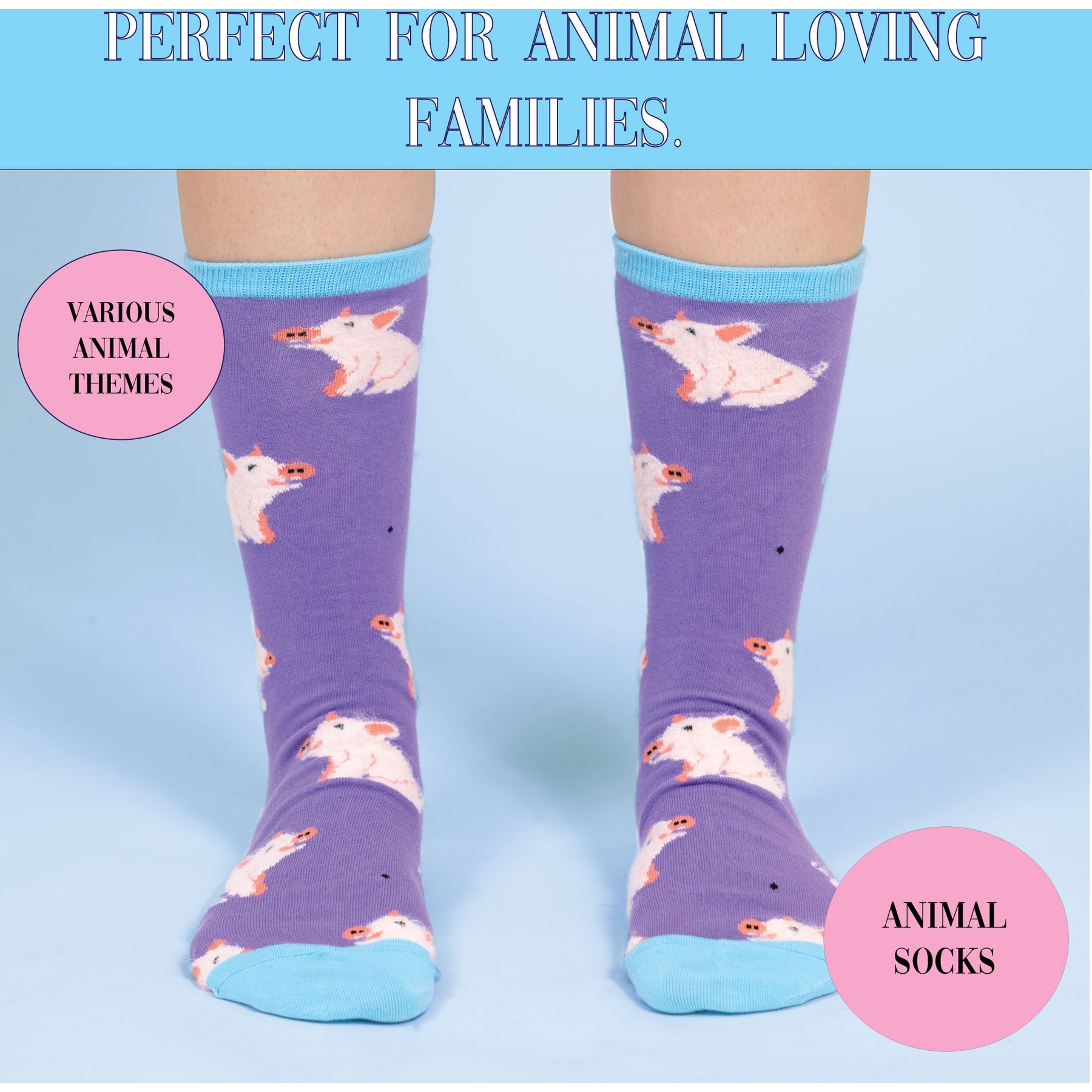 Pavilion Pig Socks Memorial Keepsake, Multicolor, Medium/Large