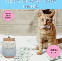 Pavilion Spoiled Cat Savings Bank Memorial Keepsake, Multicolor